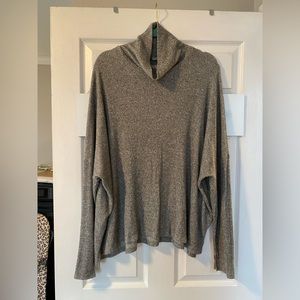 Aerie Heather Grey Plush Turtleneck Long Sleeve SIZE: XXL
